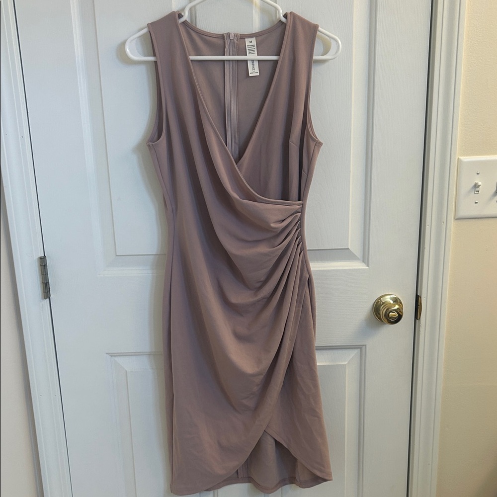 Amazon Mauve Draped Mini Dress